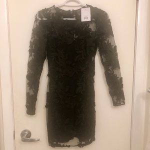 Topshop Dresses - Topshop Applique Black Lace Mini Dress NWT! Topshop Dresses - Topshop Applique Black Lace Mini Dress NWT!